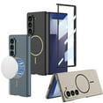 thumbnail image 2 of Magnetic For Samsung Galaxy Z Fold 7 Phone Case,Compatible with Wireless Charging,With Tempered Glass Screen Protector,Ultra Slim Shockproof Rugged Thin Fit Non-Slip Phone Case,Gray, 2 of 7
