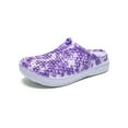 thumbnail image 1 of Innerwin Women Clogs Summer Mules Slip On Quick Dry Sandals Beach Shower Purple 7, 1 of 6