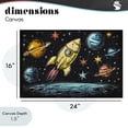 thumbnail image 4 of Stupell Industries Contemporary Whimsical Rocket & Planets Canvas Art, 24 x 16, by Creative Studio, 4 of 8