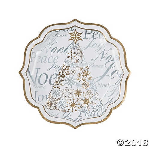 Enchanted Christmas Paper Dinner Plates