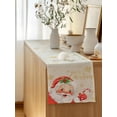 thumbnail image 5 of Table Runner 120 Inches Long for Kitchen Dining, Red Santa Christmas Dresser Scarf Farmhouse, Dining Table Decorations for Wedding/Parties, Xmas Snowflake Winter Rustic 13 x 120 In, 5 of 9