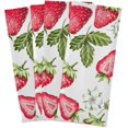 thumbnail image 2 of Coolnut Kitchen Dish Towels Strawberry Floral Soft Tea Towel Set of 1 Absorbent Dishcloths Hand Towels for Dish Clean Cloth 28" x 18" Washcloth Gift, 2 of 5