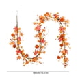 thumbnail image 3 of sruoe Halloween Decoration, Fall Garland Maple Leaf, Artificial Green Plant, Maple Leaf Garland, Christmas Fall Maple Garland, Vine Garland for Home Halloween Christmas Party Fireplace Decoration, 3 of 6