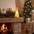 thumbnail image 5 of Christmas Tree Candle, LED Flameless Candle with Flickering Warm Light, Battery Operated Christmas Tree Shaped Candle Decor, Holiday Tabletop Ornament for Mantel Dining Room Home Party Decoration, 5 of 7