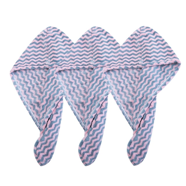 Paquete de 3 toallas de microfibra para el cabello, turbante antiencrespamiento, toalla de secado para el cabello para mujeres, cabello mojado