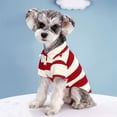 thumbnail image 6 of Small Dog Shirt, Red Striped Xl Pique Knit Dog Shirt, Breathable Polo Pet Top, Short Sleeve Dog Clothes for Small Dogs for Chihuahua Yorkie Schnauzer, 1 Pack, 6 of 6