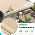thumbnail image 2 of AECOJOY 16' x 10' Manual Retractable Patio Awning,Outdoor Awning Retractable Sunshade Shelter-Beige, 2 of 6