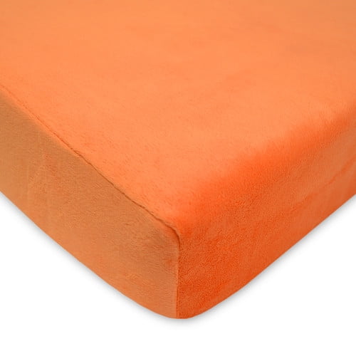 orange crib sheet