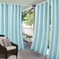 thumbnail image 7 of ZXNYH Linen Look Indoor/Outdoor Curtains, 105 x 95 Inch, Cream, Set of 2 Panels – Waterproof, Privacy, Sun Blocking Textured Grommet Curtains for Patio, Pergola, Porch, Deck, Lanai, and Cabana, 7 of 7