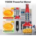 thumbnail image 2 of Immersion Blender Handheld Corded Hand Blenders Set, Trigger Variable Speed Emulsifier with Chopper, Whisk and Frother for Soup, Food and Smoothies, 2 of 7