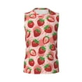 thumbnail image 6 of Yiaed Cute Strawberry Print Men's Singlet Vests Summer Running Muscle Tank Tops Gym Undershirt Round Neck Sleeveless for man, 6 of 8