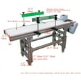 thumbnail image 2 of TECHTONGDA Belt Conveyor 59"*11.8" Aluminium Alloy White PVC Belt Conveyor Systems without Bezel Height Adjustable, 2 of 17