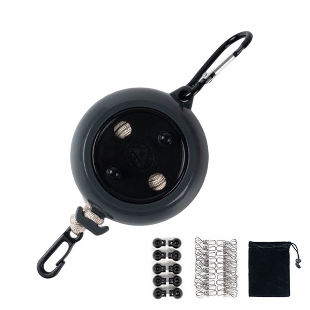 Tendedero extensible con abrazadera de acero inoxidable Accesorios para acampar a prueba de viento
