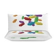 thumbnail image 3 of 3 Pcs Soft Bedding Set, Includes 1 Duvet Cover with Zipper And 2 Pillow Shams,Falling Blocks Full(79"×90"), 3 of 8