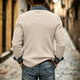 thumbnail image 4 of Iyufng Men's Denim Patchwork Knit Jackets, Open Front Ribbed Long Sleeve Outdoor Business Casual Outerwear, 4 of 7
