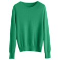 thumbnail image 3 of JIANJIA Sweaters For Women Autumn Winter Round Neck Solid Color Long Sleeves Pullover Streetwear, 3 of 3