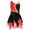 Black&Red, variant on Miutii Figure Ice Skating Dress for Girls Sparkly Sleeveless Ballet Dance Gymnastics Skirted Leotard Lyrical Dancewear Orange 14