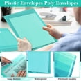 thumbnail image 4 of ReliThick 12 Pack Plastic Envelopes with Button and String Tie Closure Expandable Poly String Envelopes Plastic File Folder Letter A4 Size 1-1/4 Inch Expansion (Green), 4 of 7