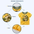 thumbnail image 6 of WEIYLL Toddler Boys Character T-Shirts Clothing Short Sleeve Cartoon Dinosaur Camouflage Crewneck Tops for 3-4 Years, 6 of 9