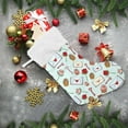 thumbnail image 6 of Coolnut 17.7 Inch Christmas Stockings, 1 PCS Rose Flower Cupcakes Valentine Presonalized Large Stocking Sock for Family Holiday Xmas Party Decorations, 6 of 7