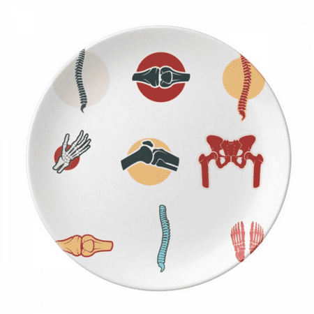

Human Joint Illustration Bones Plate Decorative Porcelain Salver Tableware Dinner Dish