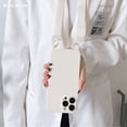 thumbnail image 4 of Funda de teléfono de silicona suave con cordón y correa de collar cruzado, carcasa trasera para iPhone 13, 12, 11, 14 Pro Max, X, XR, XS Max, 7, 8 Plus, SE3, 4 of 4