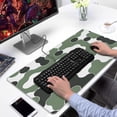 thumbnail image 2 of Green, White and Black Camouflage&nbsp;desk Mouse Padwaterproof,rubber+multispandexnon Slip the Camouflage Seriesgaming Mouse PadDesk Pad for Office Home Game 31.5x15.7inches, 2 of 7