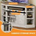 thumbnail image 4 of Craftian Farmhouse Corner TV Stand for 50" TV, Entertainment Center with Sliding Barn Door, Gray Wash, 4 of 10
