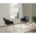 thumbnail image 2 of LumiSource Gold Steel, Black PU Daniella Dining Chair - Set of 2, 2 of 5