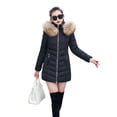 thumbnail image 4 of Chaqueta de algodón para mujer, chaqueta de algodón de longitud media, chaqueta de algodón para mujer, chaqueta de algodón gruesa y ajustada, ropa de abrigo, 4 of 6