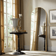 thumbnail image 3 of Vlush Full Length Mirror, 65"x22" Arched Floor Mirror, Full Body Standing Mirror with Aluminum Frame (Gold), 3 of 8