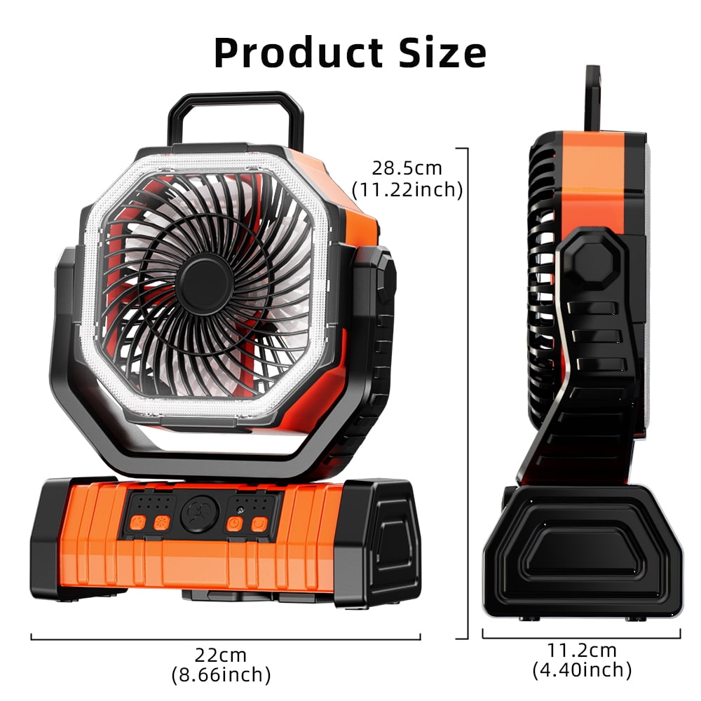 Universal HF-F6 Portable Rechargeable Outdoor Camping Fan USB Table Fan With LED Light And Power Bank For Camping Outdoor