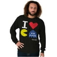 thumbnail image 5 of Pixelized Retro Game I Heart PACMAN Long Sleeve TShirt Men Women Brisco Brands S, 5 of 6