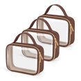 thumbnail image 1 of Bolsa de aseo Wedama aprobada por la TSA, paquete de 3, transparente con asas, 1 of 7