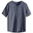 thumbnail image 1 of Mens Traditional Lightweight Short Sleeve T-Shirt with Exquisite Button Closure Design for Casual Wear, 1 of 5