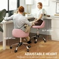 thumbnail image 4 of HOMCOM Tabouret de Salon Réglable Pivotant Massage Spa Beauté Rose, 4 of 10