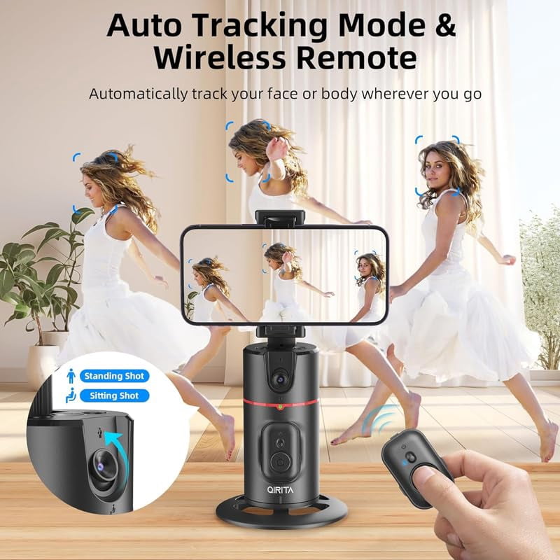 Auto Face Tracking Tripod Remote Control,Gimbal Stabilizer,Phone Facial Recognition Tripod Stand