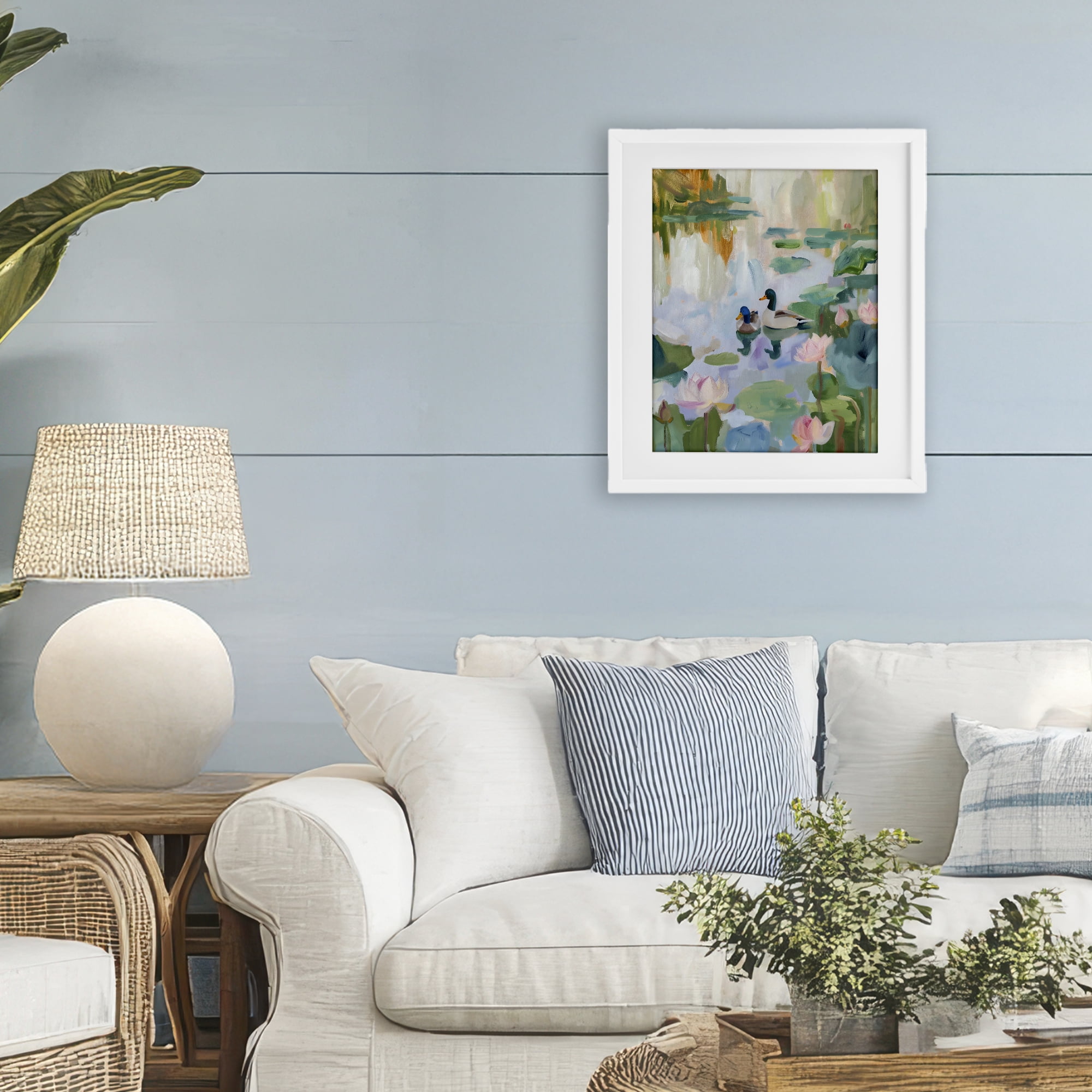 Stupell Industries Duck Pond During Tranquil Morning White Framed Print Under Glass, design by The Prints Vibe