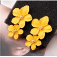 thumbnail image 4 of Pendientes Sense Pendientes Estilo Pendientes Distintivos Multicolor Doble Capa Flor Pendientes Sencillos para Mujer, 4 of 6