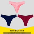thumbnail image 1 of Bragas sexys de piezas para mujer, ropa interior de algodón, Tanga de cintura baja, lencería, 3 Tanga para mujer, 1 of 4