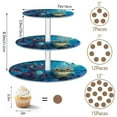 thumbnail image 5 of Wobogo Cute Dragon Owl 3 Tier Acrylic Cake Stand with Clear Round Hold for Wedding Holiday Birthday Baby Shower Tea Party, 5 of 8