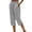 Grey, variant on Rove Studio Women’s Linen-Look Cropped Capri Pants, Elastic Waist Drawstring Casual Trousers, Lightweight Summer Beach Pants Grey XL