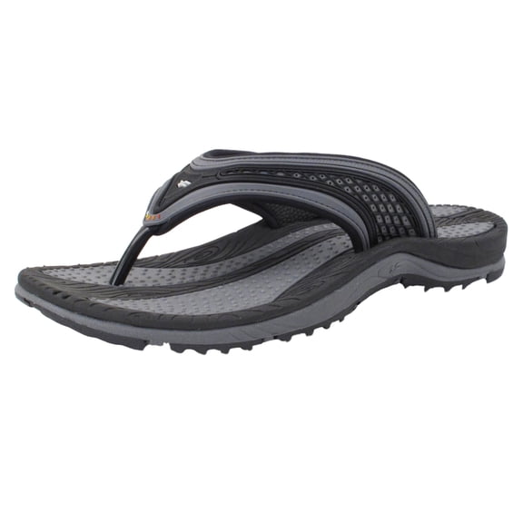 Signatue Unisex Flip Flops: 8508 Black Grey, EU41 (Women Size 10.5-11 & Men Size 9-9.5)
