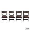 thumbnail image 3 of Tcbosik Folding Chairs Set of 4, Solid Wood Event Chairs with Slatted Seat and Open Back, Cherry Finish, 220 lbs Weight Capacity, No Assembly, for Weddings/Dining/Patio, 3 of 9