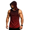 thumbnail image 6 of BRANROY Men's Athletic Tank Tops - Hooded Sleeveless Gym Tees, Breathable Muscle Fit Shirts for Summer Bodybuilding Training,Black L, 6 of 7