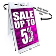 thumbnail image 2 of Sale Up To 5 Percent Off (24" X 36") Standard A-Frame Signicade, Includes Decal Applied To Stand, 2 of 4