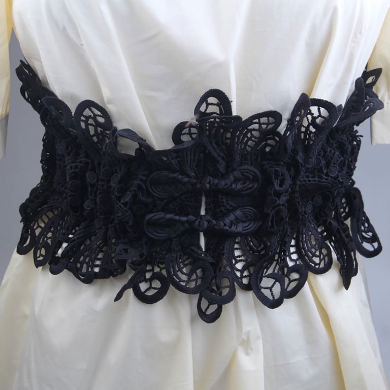 Bmisegm Womens Fashion Lace Dress Belt Hollow Out Belt Decorated Waist Belt  Womens Belts Black One Size - Walmart.com