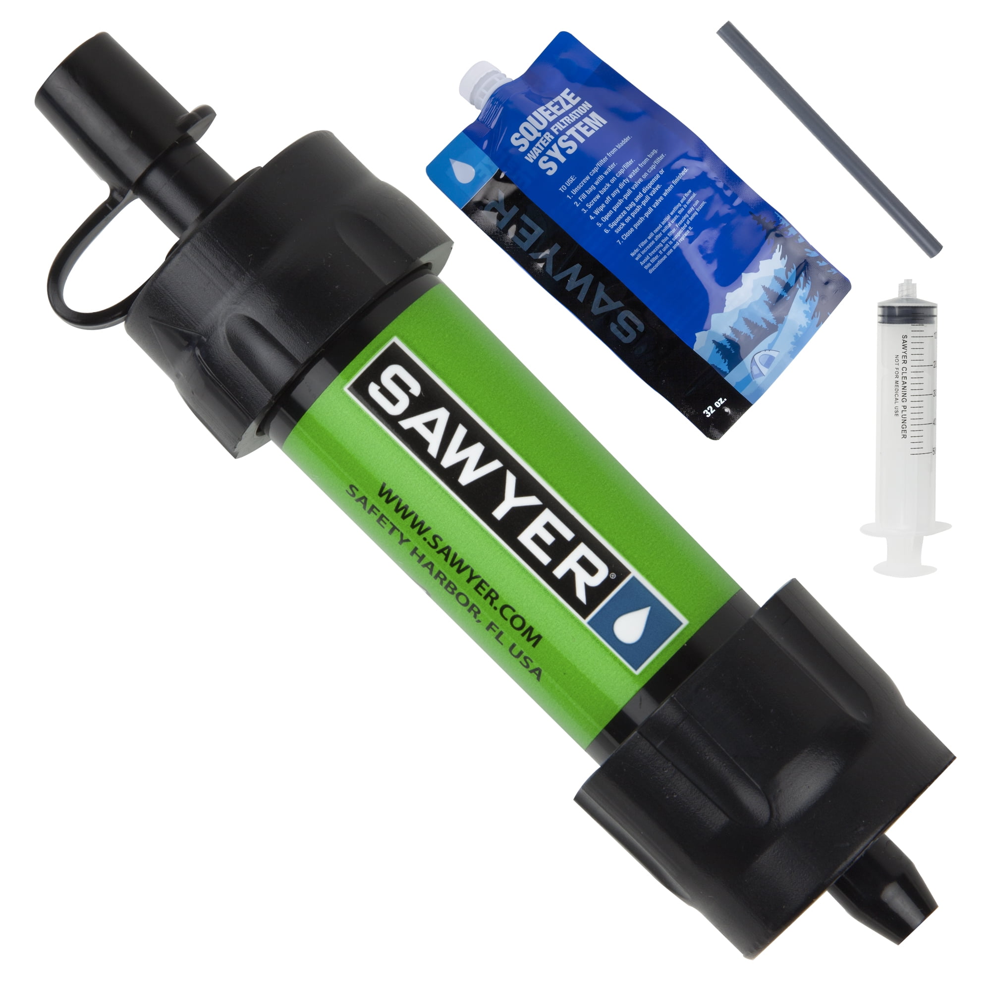 Sawyer Blue x 2 MINI Filter outdoor portable water filter with soft water bag