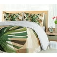 thumbnail image 4 of Ambesonne Monstera Duvet Cover Set, Nature Boho Scandinavian, Calking, Fern Green Sepia and Cocoa, 4 of 6