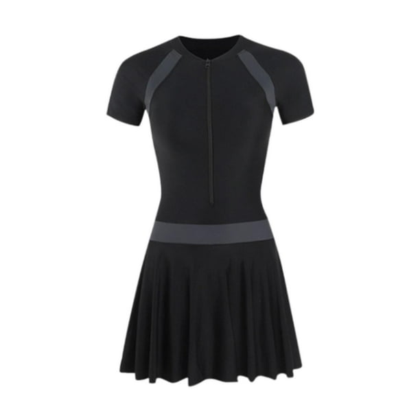 Traje de baño de una pieza moderno con cremallera para mujer, traje de baño para vacaciones de verano en la playa M
